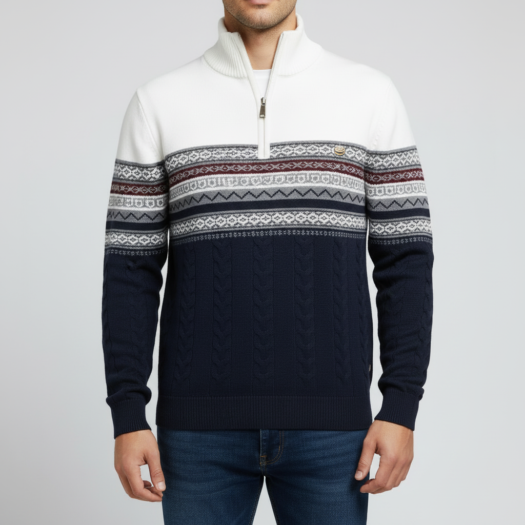 Nordic Line Knit Zip™-Maglione Uomo