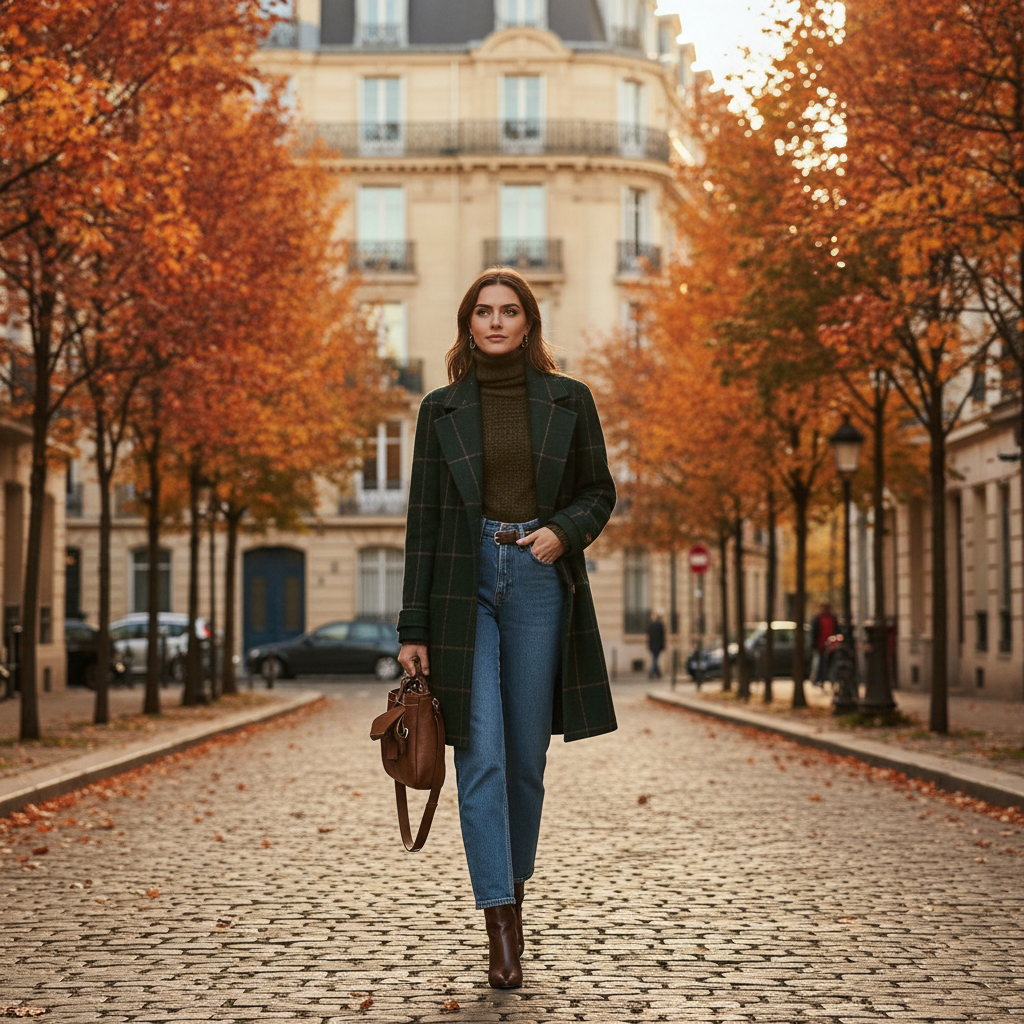 Emerald Check City™- Cappotto  Donna